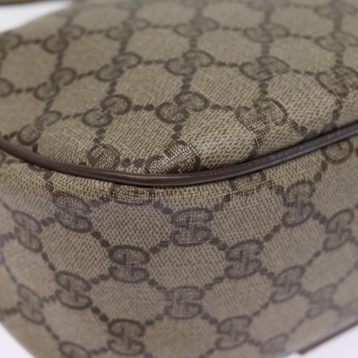 GUCCI GG Supreme Web Sherry Line Shoulder Bag Beige Red 56 02 032 ep4400