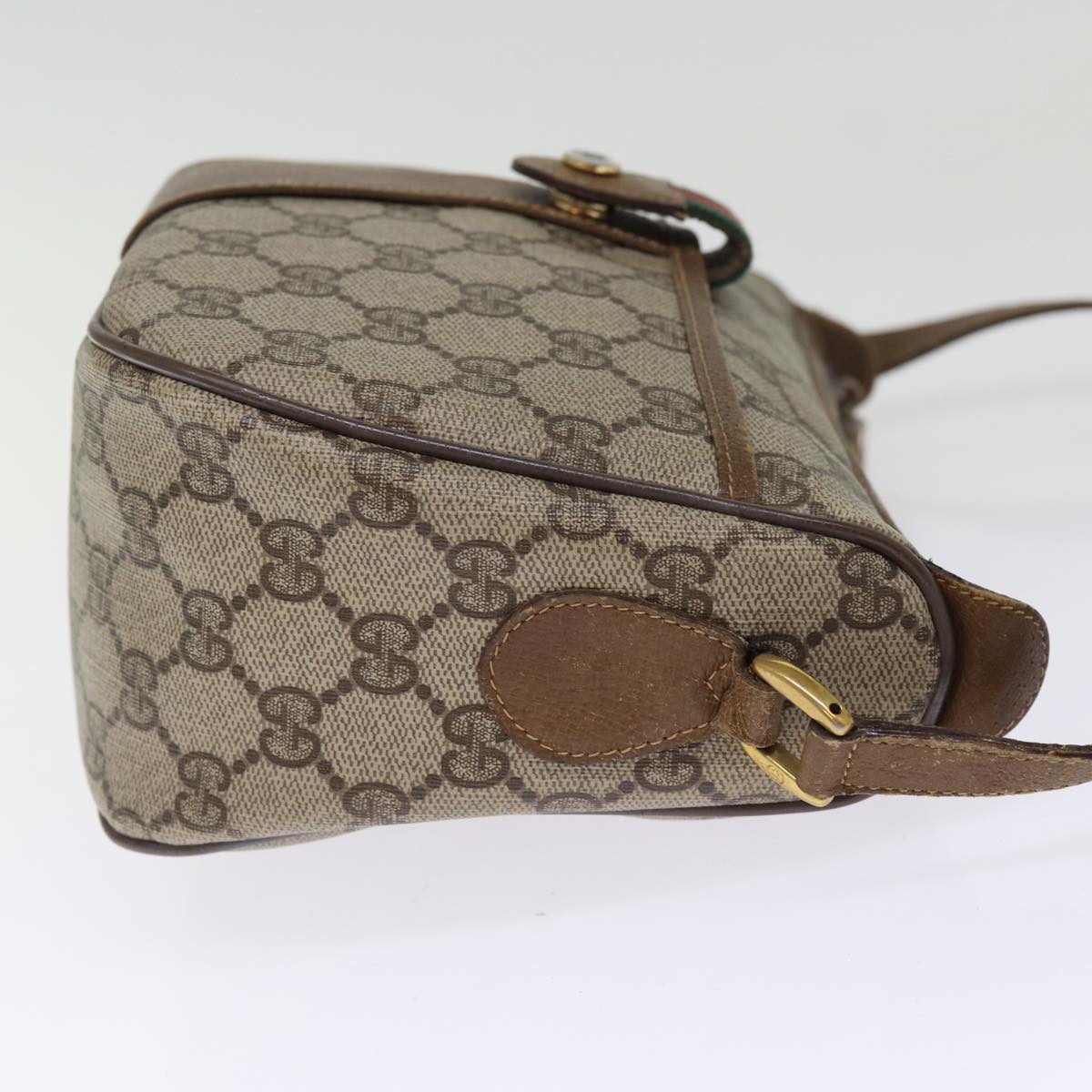 GUCCI GG Supreme Web Sherry Line Shoulder Bag Beige Red 56 02 032 ep4400