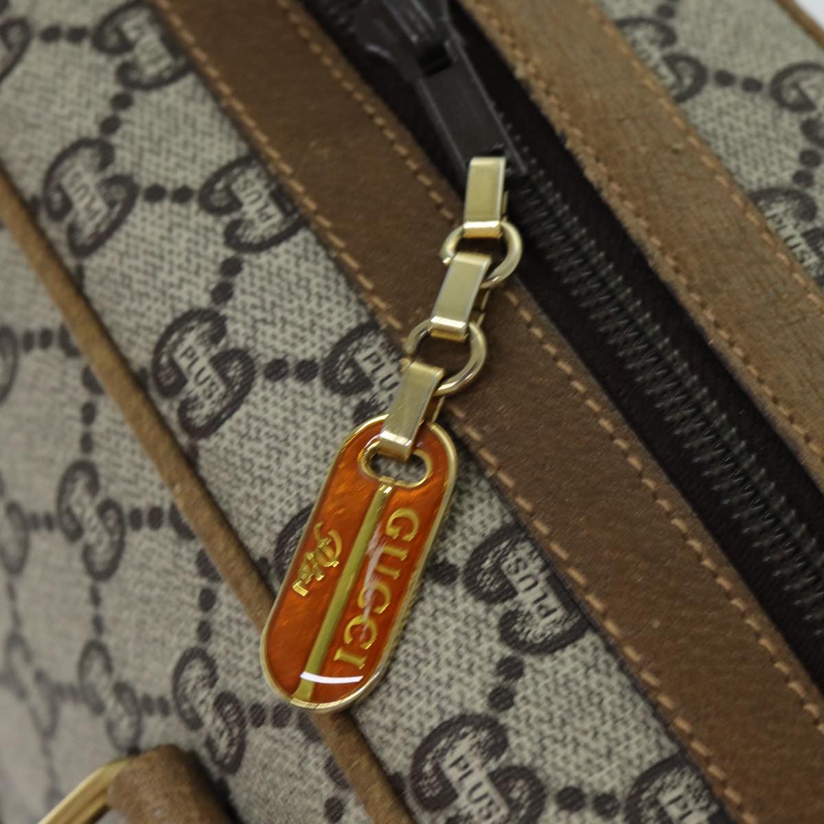 GUCCI GG Plus Supreme Hand Bag PVC Leather Beige ep4401