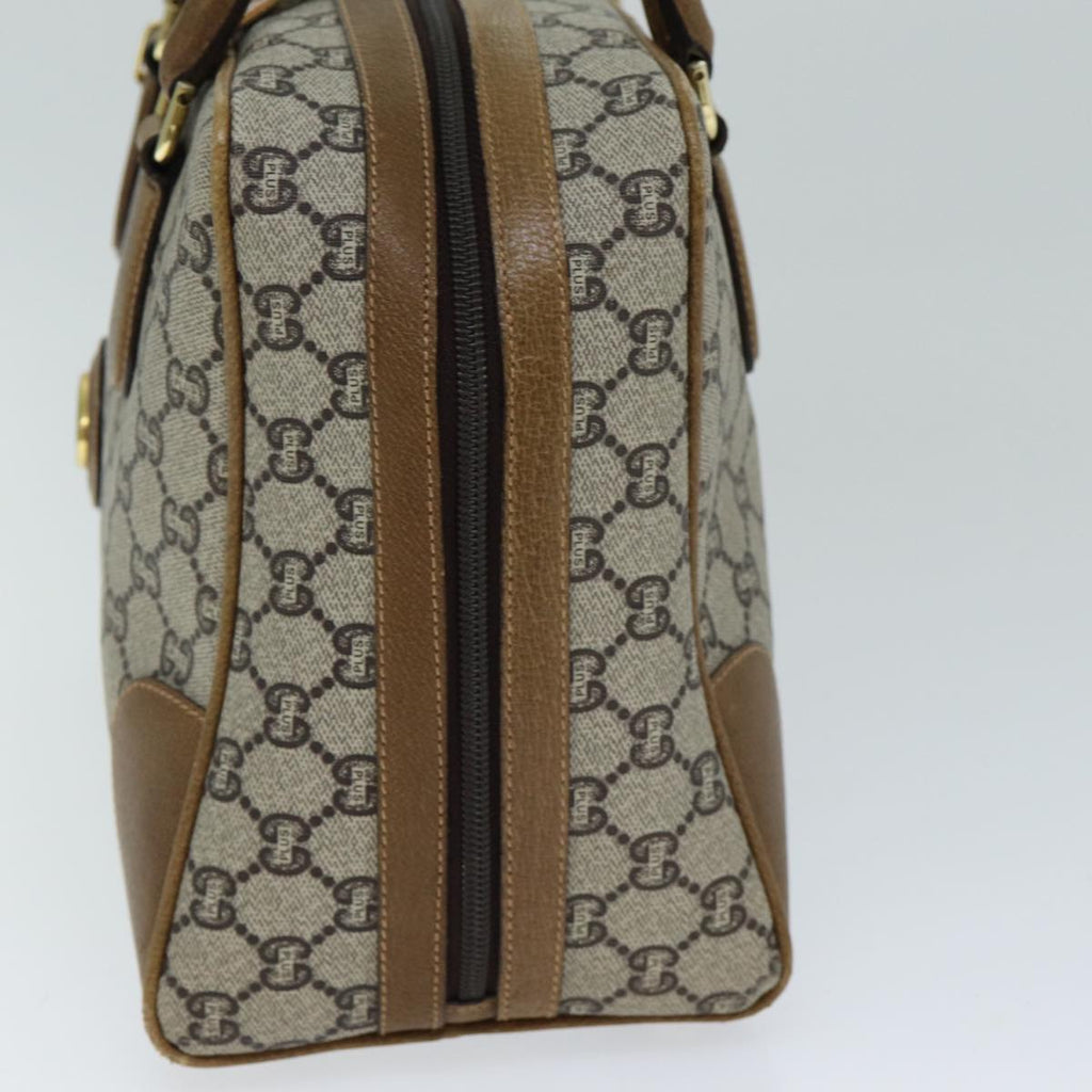 GUCCI GG Plus Supreme Hand Bag PVC Leather Beige ep4401