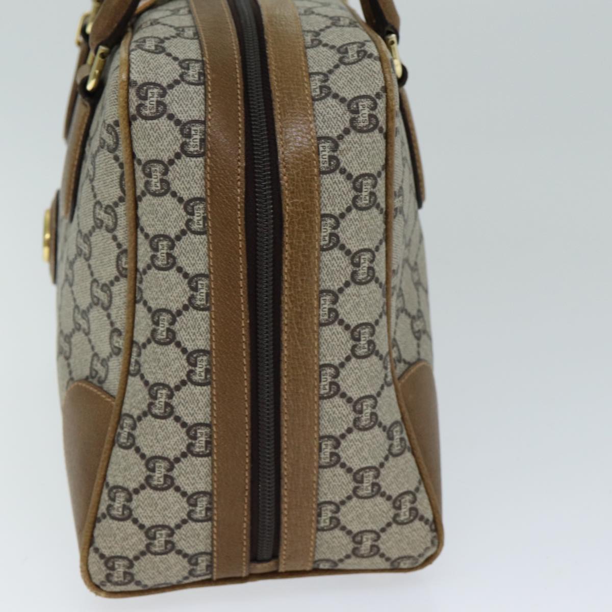GUCCI GG Plus Supreme Hand Bag PVC Leather Beige ep4401