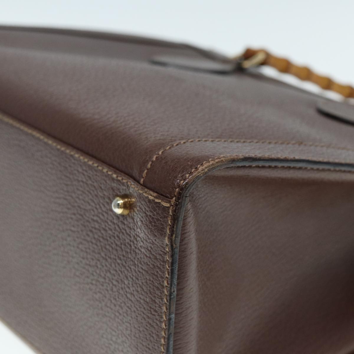 GUCCI Bamboo Tote Bag Leather Brown 002 1186 0269 ep4413
