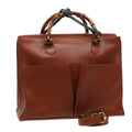 GUCCI Bamboo Tote Bag Leather 2way Brown 002 2855 0322 0 ep4414
