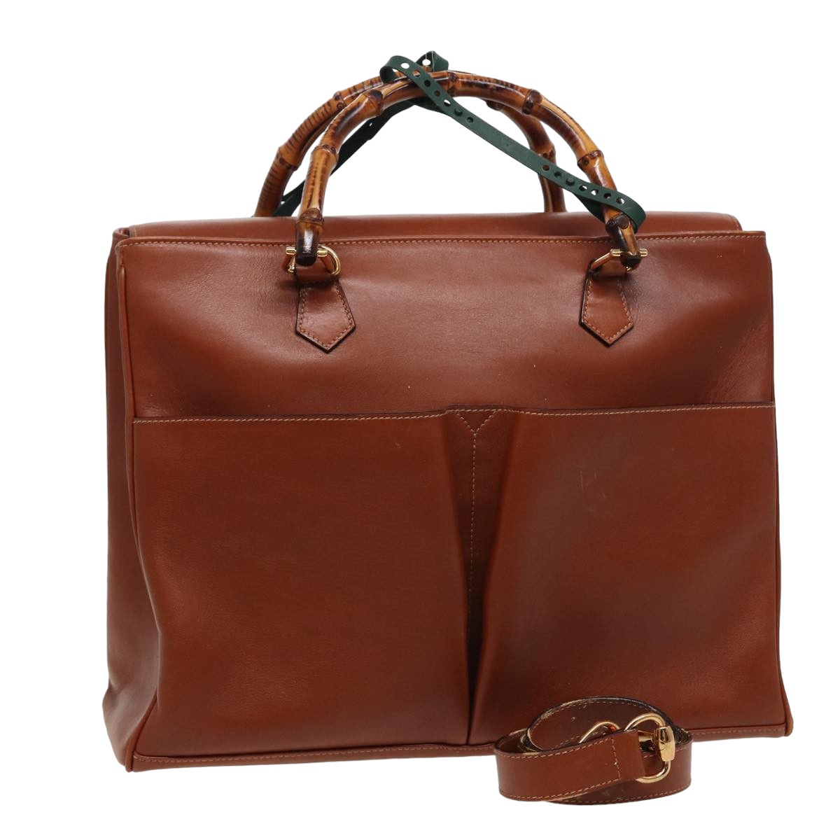 GUCCI Bamboo Tote Bag Leather 2way Brown 002 2855 0322 0 ep4414