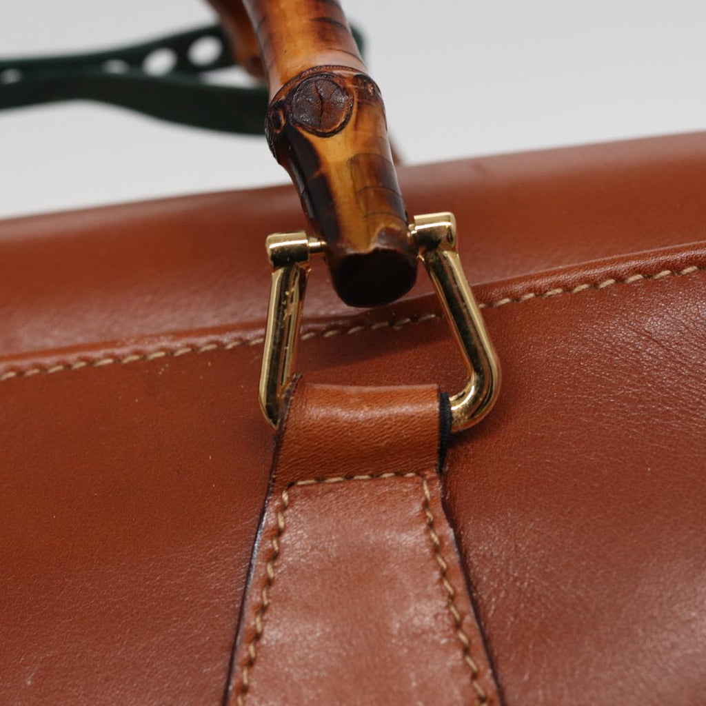GUCCI Bamboo Tote Bag Leather 2way Brown 002 2855 0322 0 ep4414