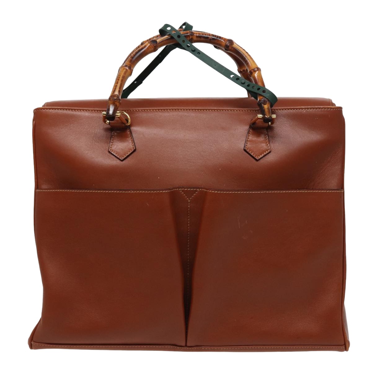 GUCCI Bamboo Tote Bag Leather 2way Brown 002 2855 0322 0 ep4414