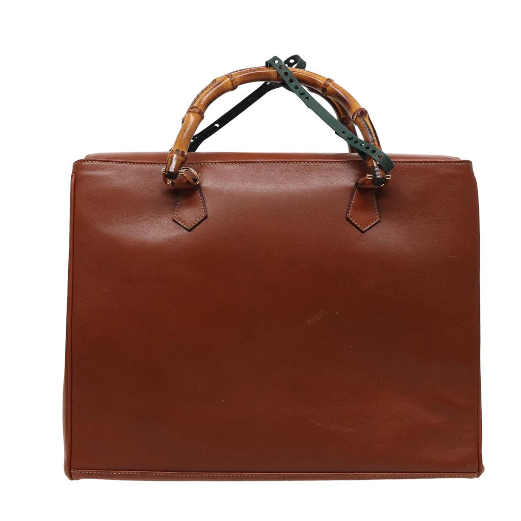 GUCCI Bamboo Tote Bag Leather 2way Brown 002 2855 0322 0 ep4414