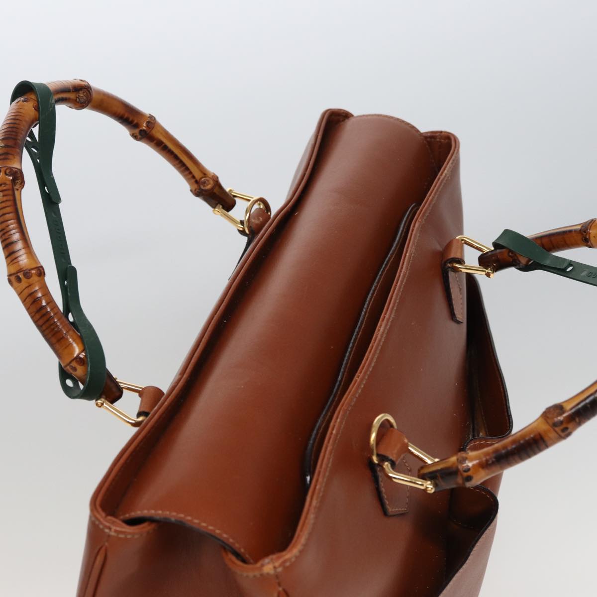 GUCCI Bamboo Tote Bag Leather 2way Brown 002 2855 0322 0 ep4414