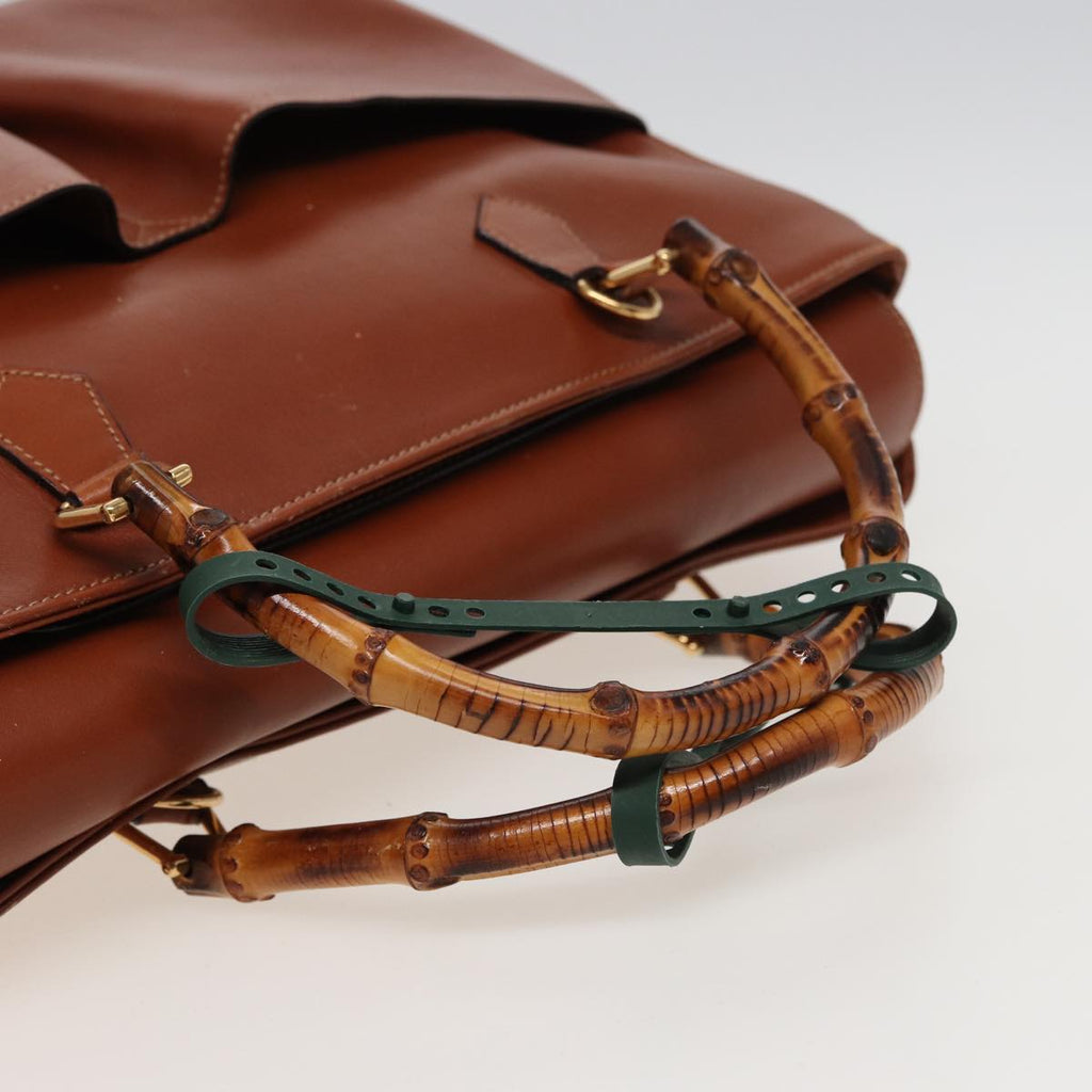 GUCCI Bamboo Tote Bag Leather 2way Brown 002 2855 0322 0 ep4414