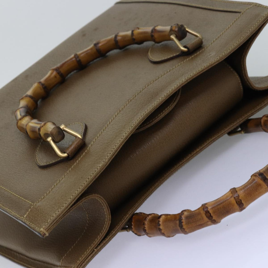 GUCCI Bamboo Tote Bag Leather Brown 002 1186 0260 ep4426