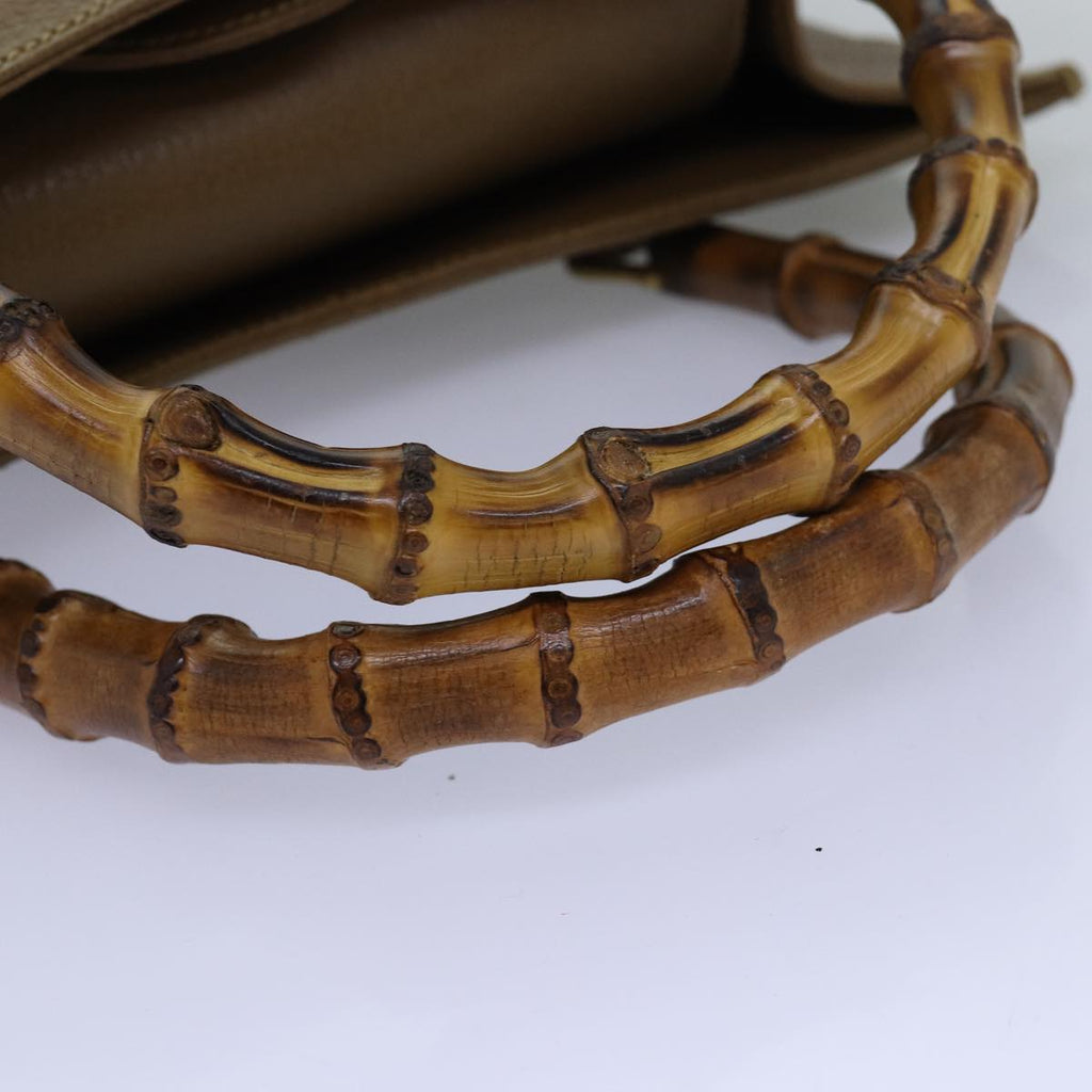 GUCCI Bamboo Tote Bag Leather Brown 002 1186 0260 ep4426