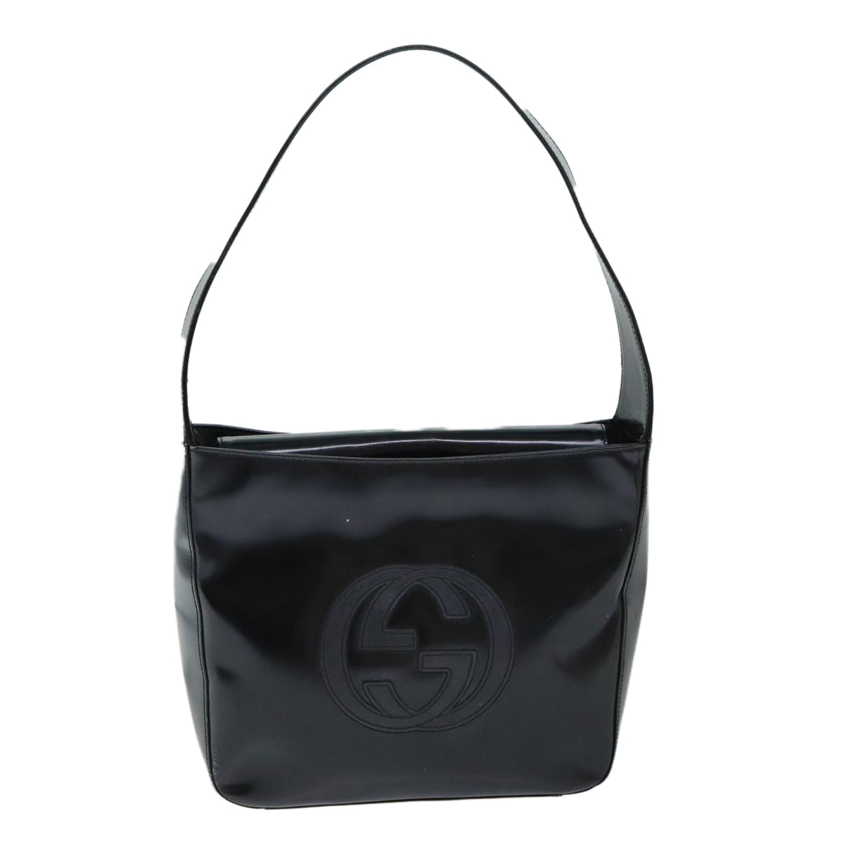 GUCCI Shoulder Bag Patent leather Black ep4433