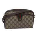 GUCCI GG Supreme Web Sherry Line Shoulder Bag PVC Beige 116 02 089 ep4437