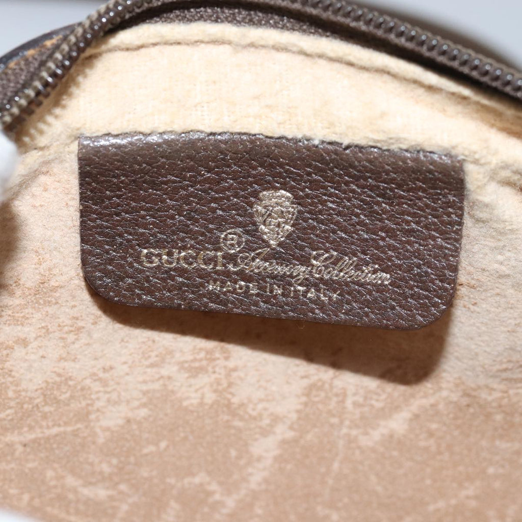 GUCCI GG Supreme Web Sherry Line Shoulder Bag PVC Beige 116 02 089 ep4437