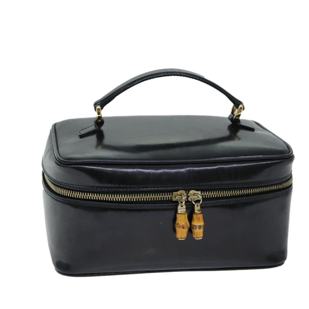GUCCI Vanity Cosmetic Pouch Patent leather Black 032 1705 0150 ep4445