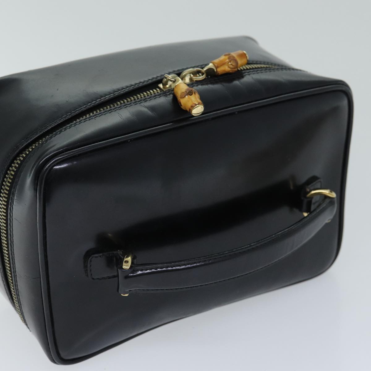 GUCCI Vanity Cosmetic Pouch Patent leather Black 032 1705 0150 ep4445