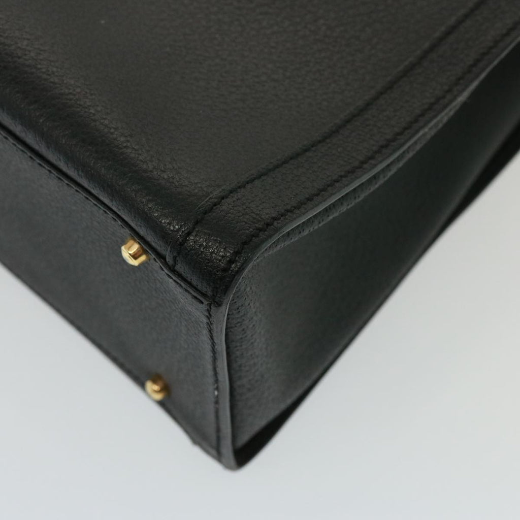 GUCCI Bamboo Tote Bag Leather Black 002 2853 0260 0 ep4449