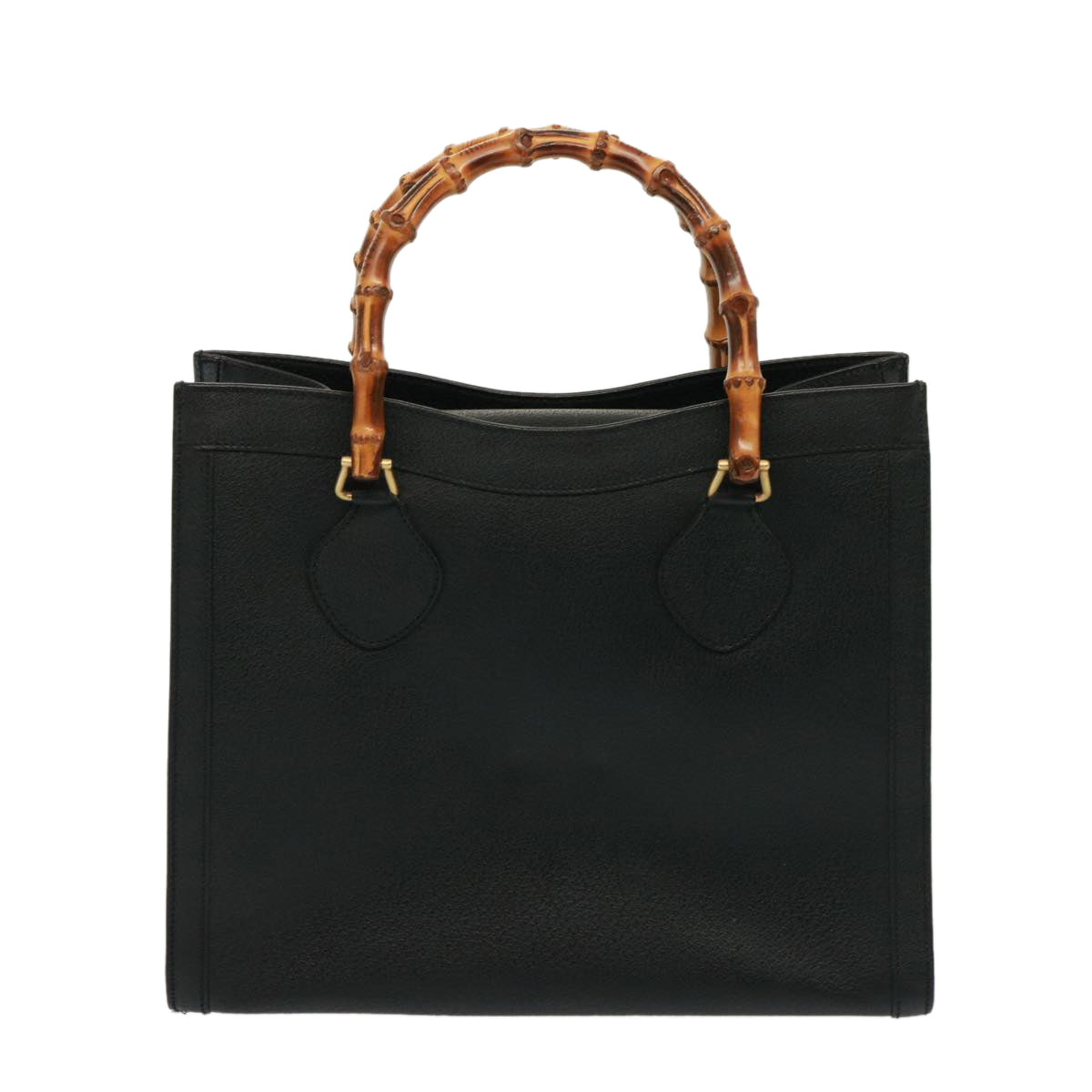 GUCCI Bamboo Tote Bag Leather Black 002 2853 0260 0 ep4449