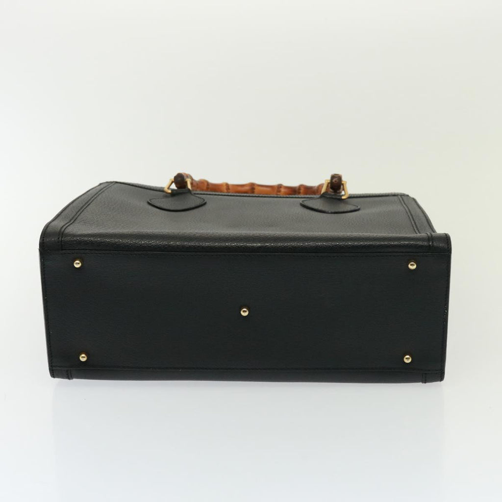 GUCCI Bamboo Tote Bag Leather Black 002 2853 0260 0 ep4449