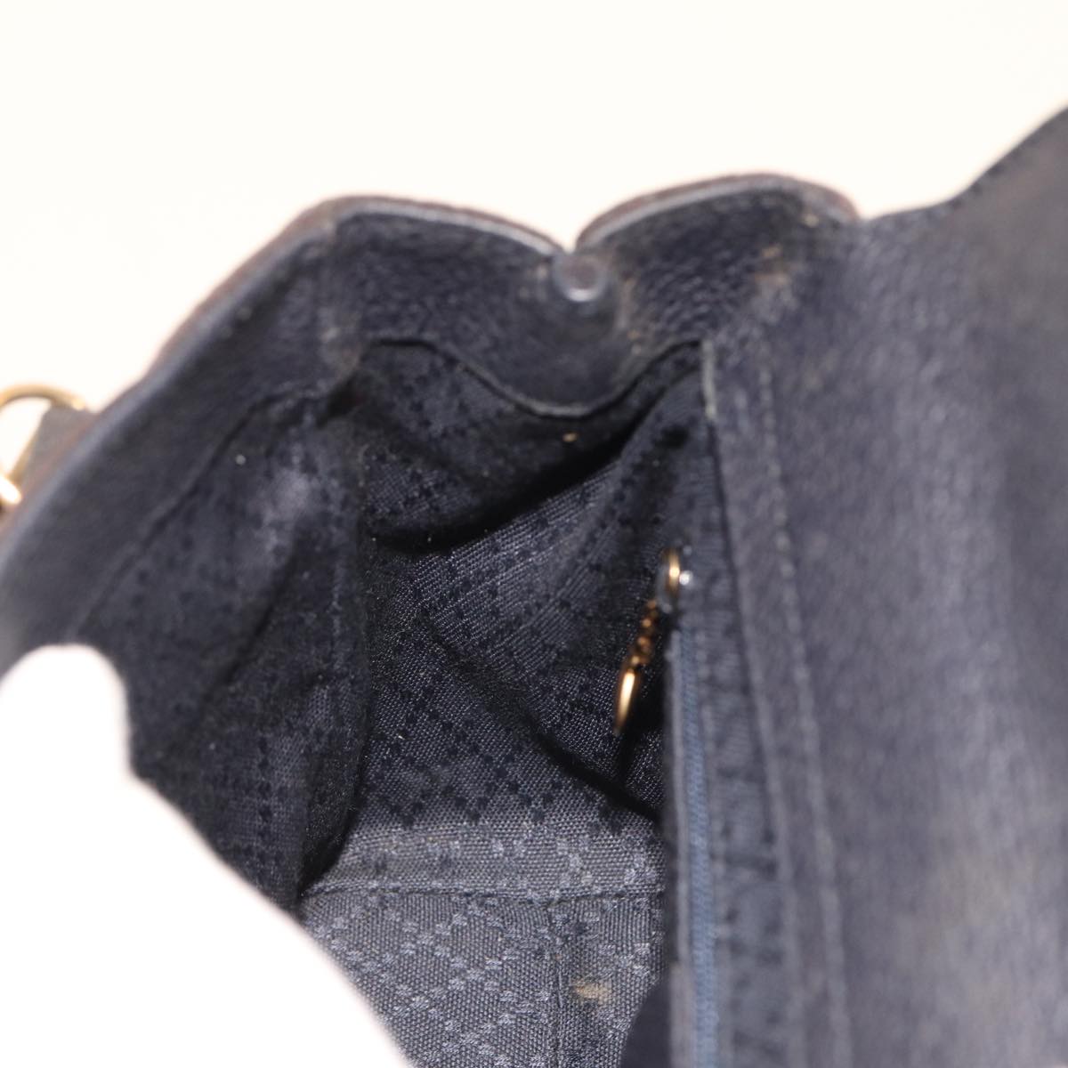 GUCCI Bamboo Hand Bag Suede 2way Navy 000 123 0316 ep4450