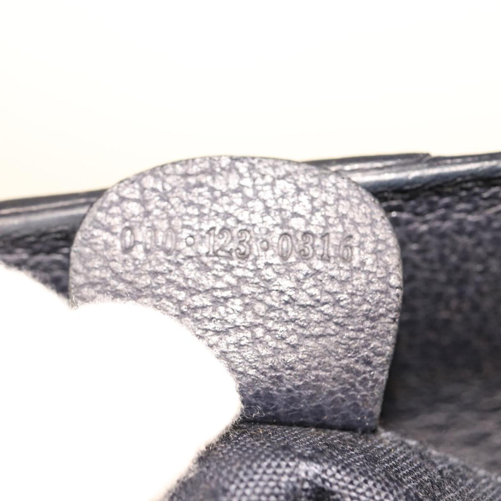GUCCI Bamboo Hand Bag Suede 2way Navy 000 123 0316 ep4450