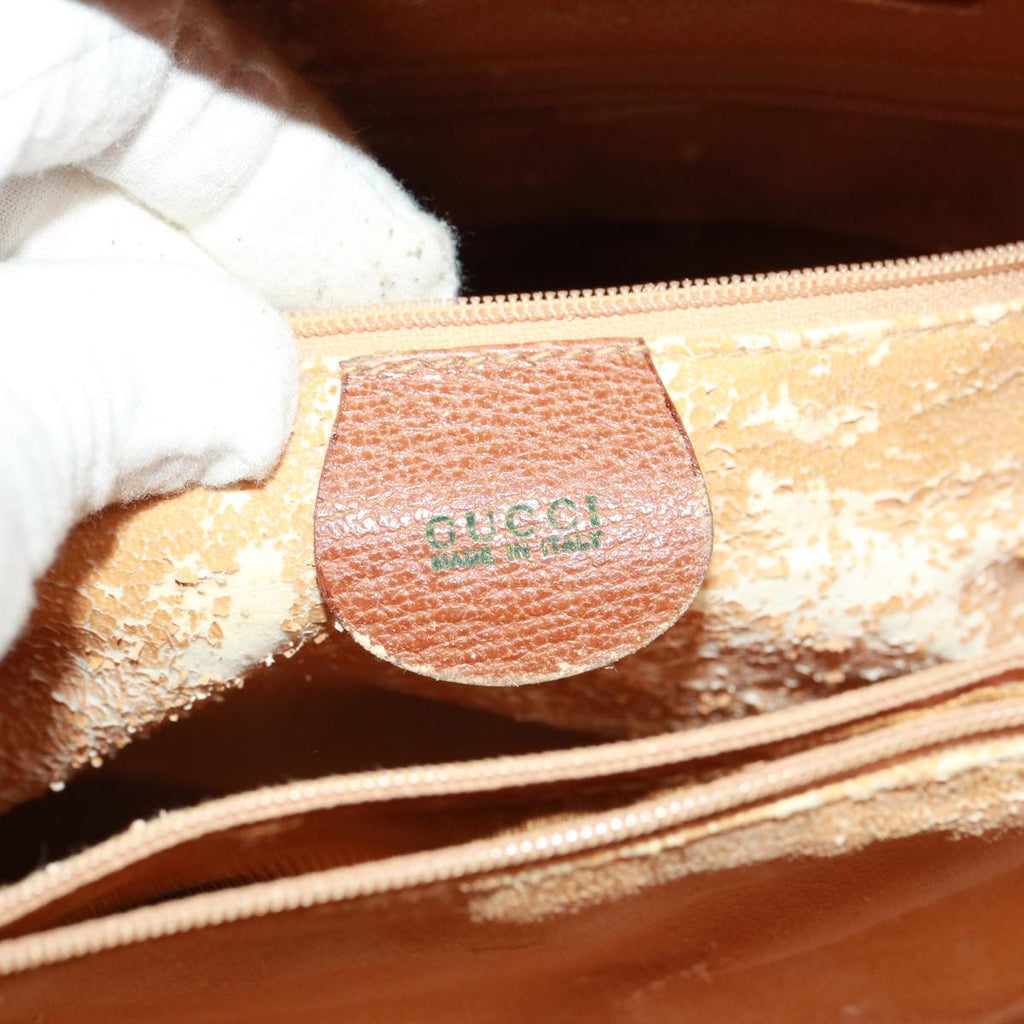 GUCCI Bamboo Tote Bag Leather Brown ep4452