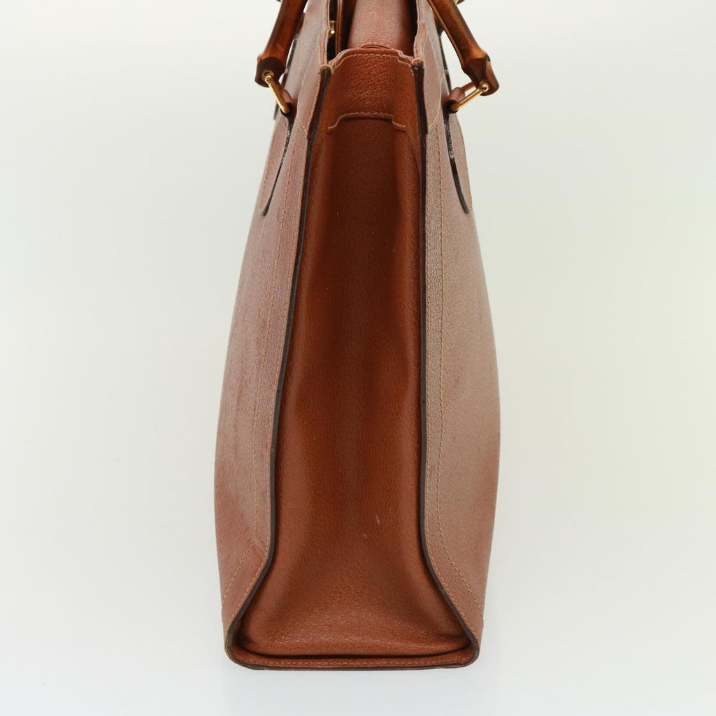 GUCCI Bamboo Tote Bag Leather Brown ep4452