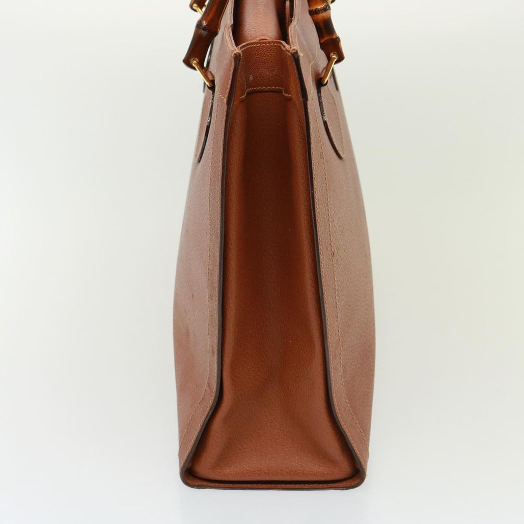 GUCCI Bamboo Tote Bag Leather Brown ep4452