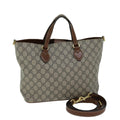 GUCCI GG Supreme Hand Bag PVC 2way Beige 473887 ep4453