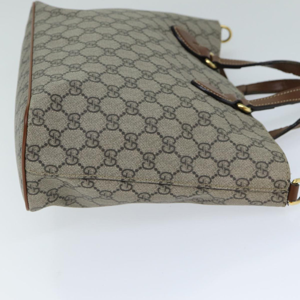 GUCCI GG Supreme Hand Bag PVC 2way Beige 473887 ep4453