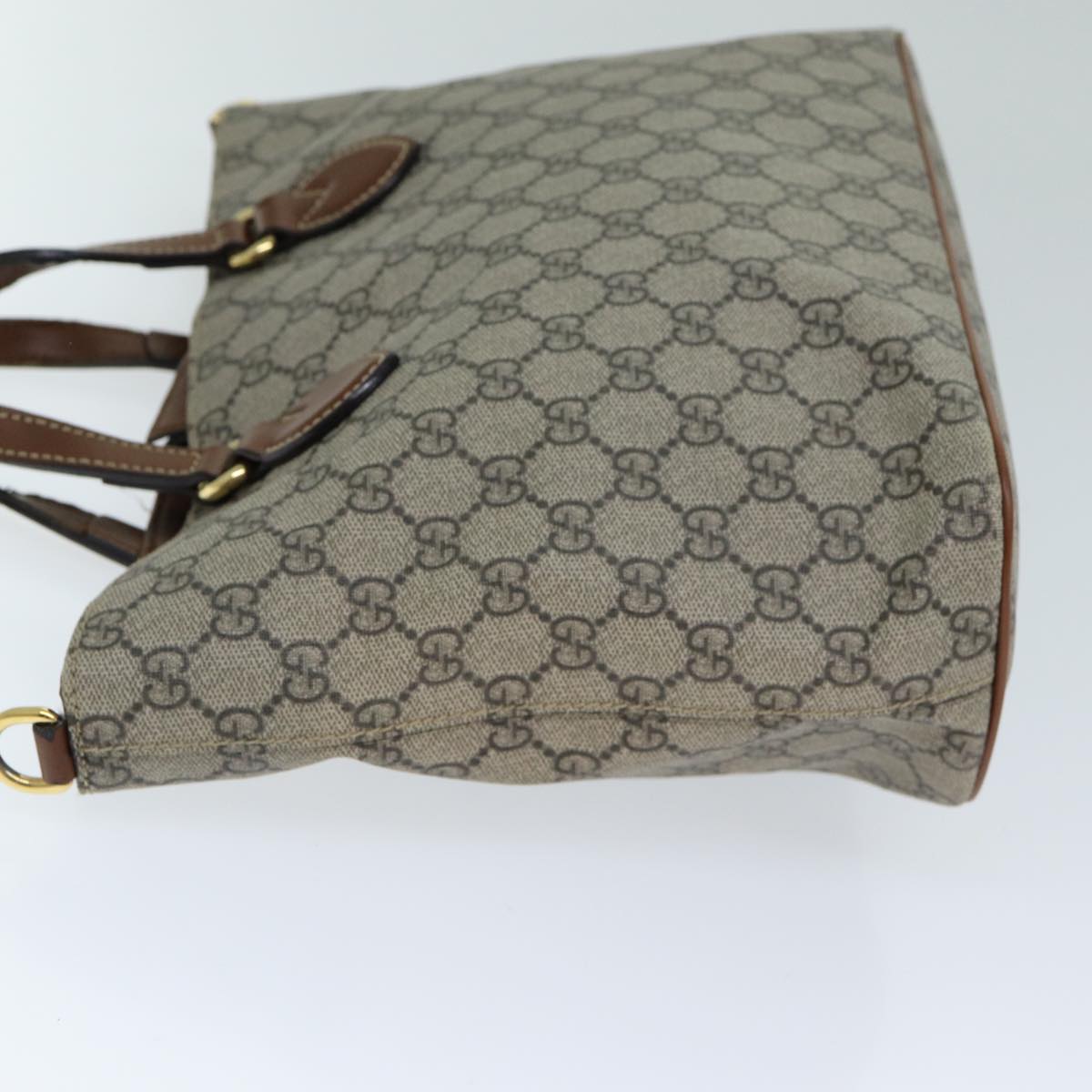 GUCCI GG Supreme Hand Bag PVC 2way Beige 473887 ep4453