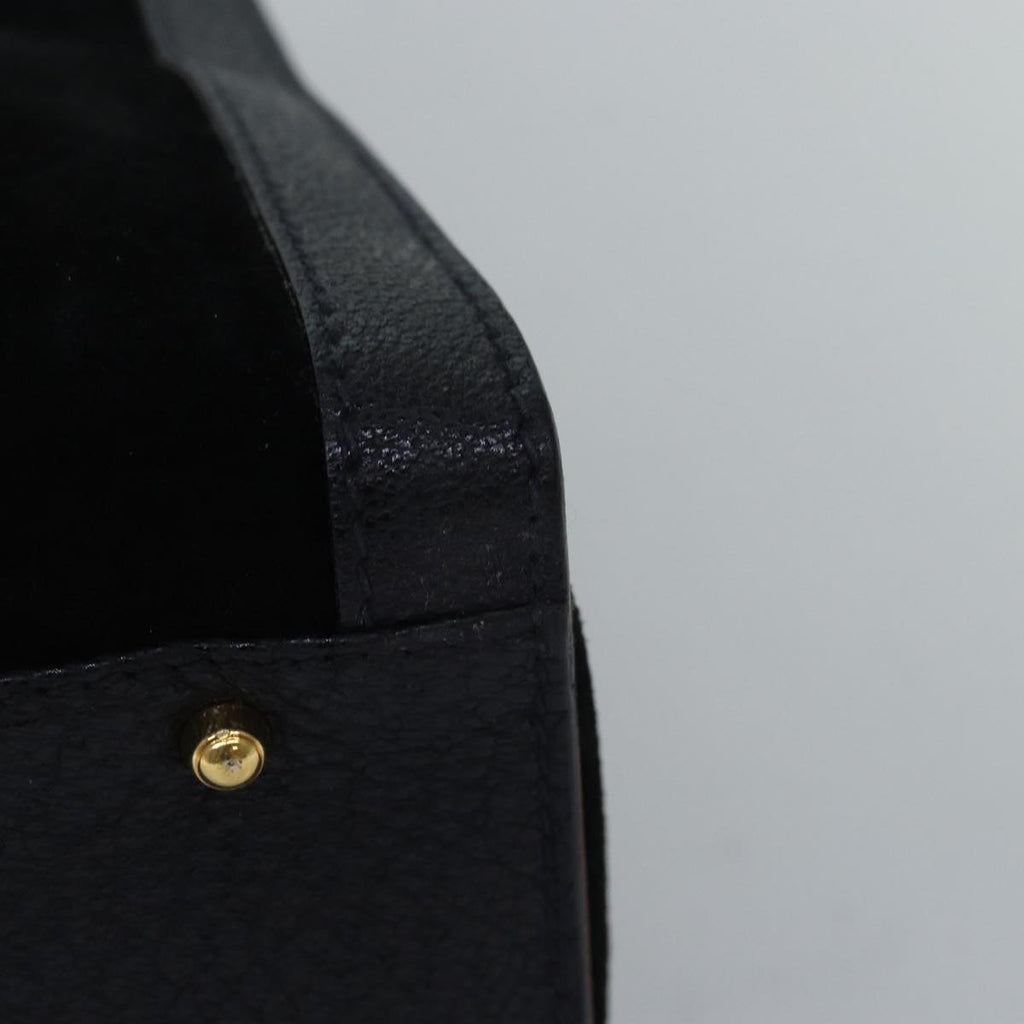 GUCCI Bamboo Tote Bag Suede Leather Black ep4462
