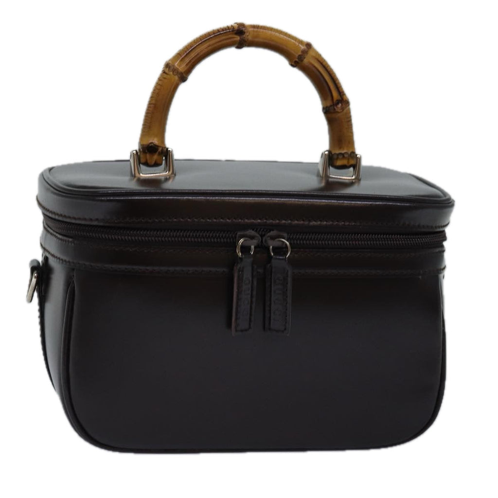 GUCCI Bamboo Vanity Cosmetic Pouch Patent Brown 013 2122 2490 ep4474