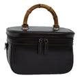 GUCCI Bamboo Vanity Cosmetic Pouch Patent Brown 013 2122 2490 ep4474
