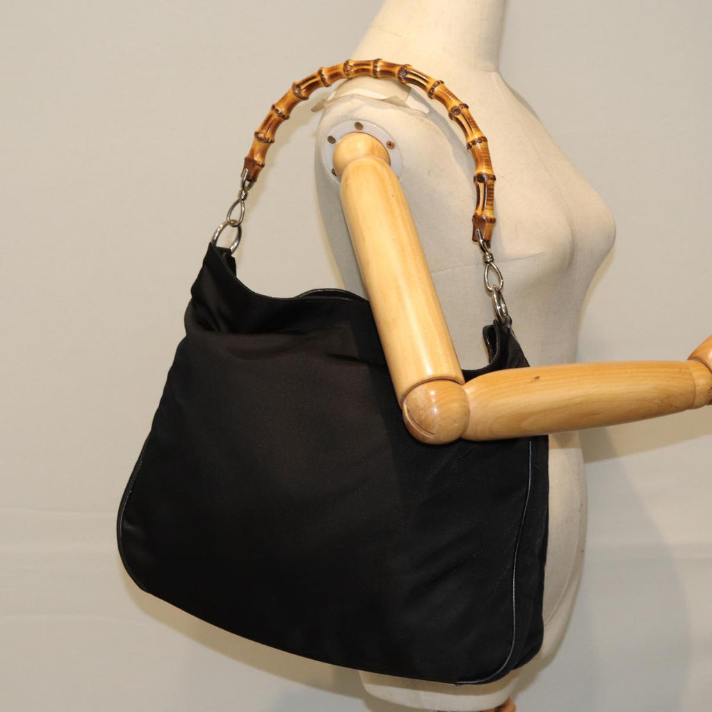 GUCCI Bamboo Shoulder Bag Nylon Brown 001 1998 1577 5 ep4477