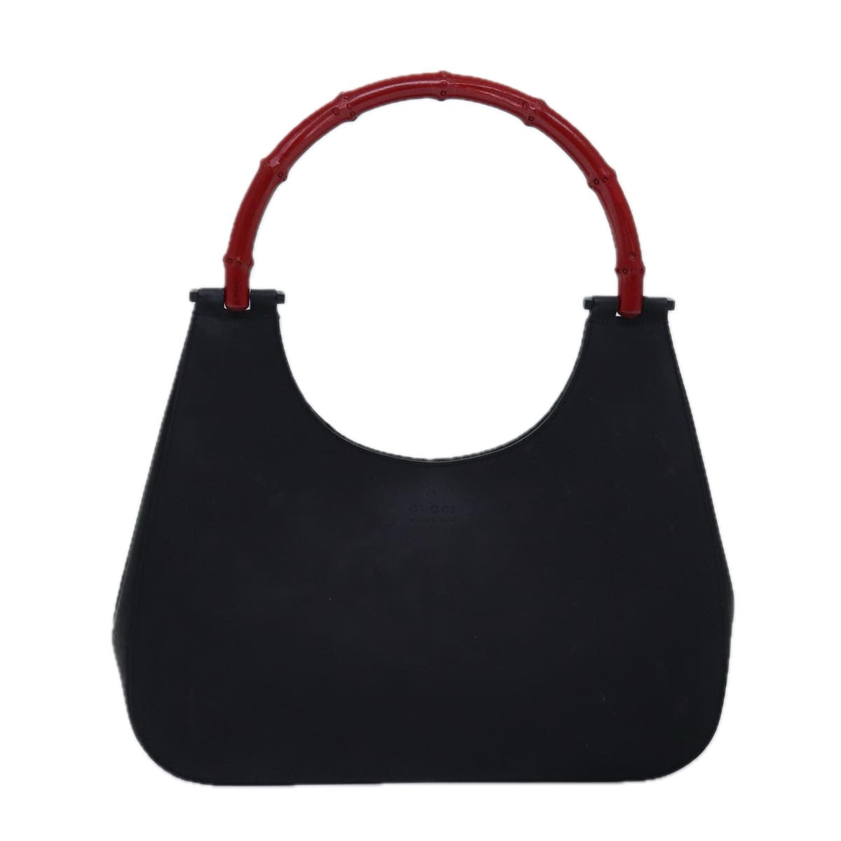 GUCCI Bamboo Shoulder Bag Leather Black Red 001 3739 3444 ep4479