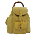 GUCCI Bamboo Hand Bag Suede Yellow 003 1705 0030 ep4483