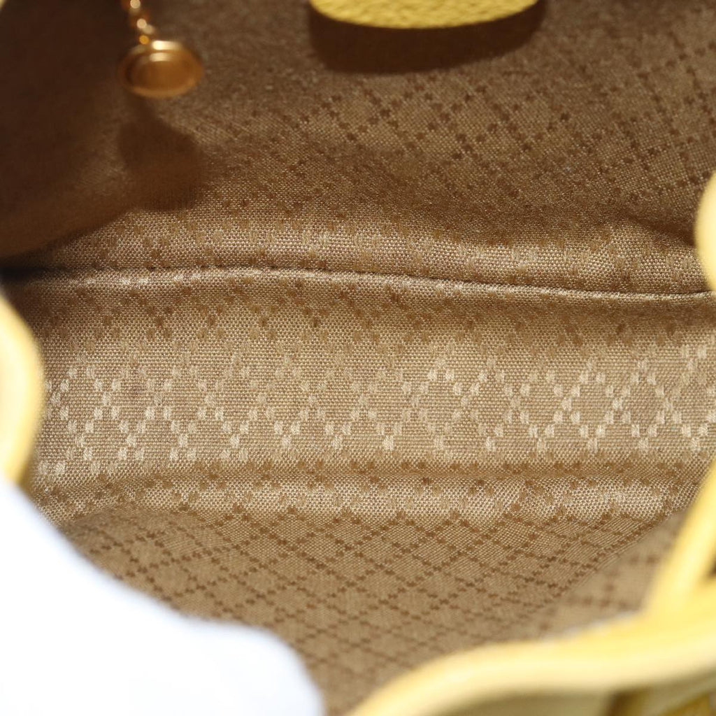 GUCCI Bamboo Hand Bag Suede Yellow 003 1705 0030 ep4483