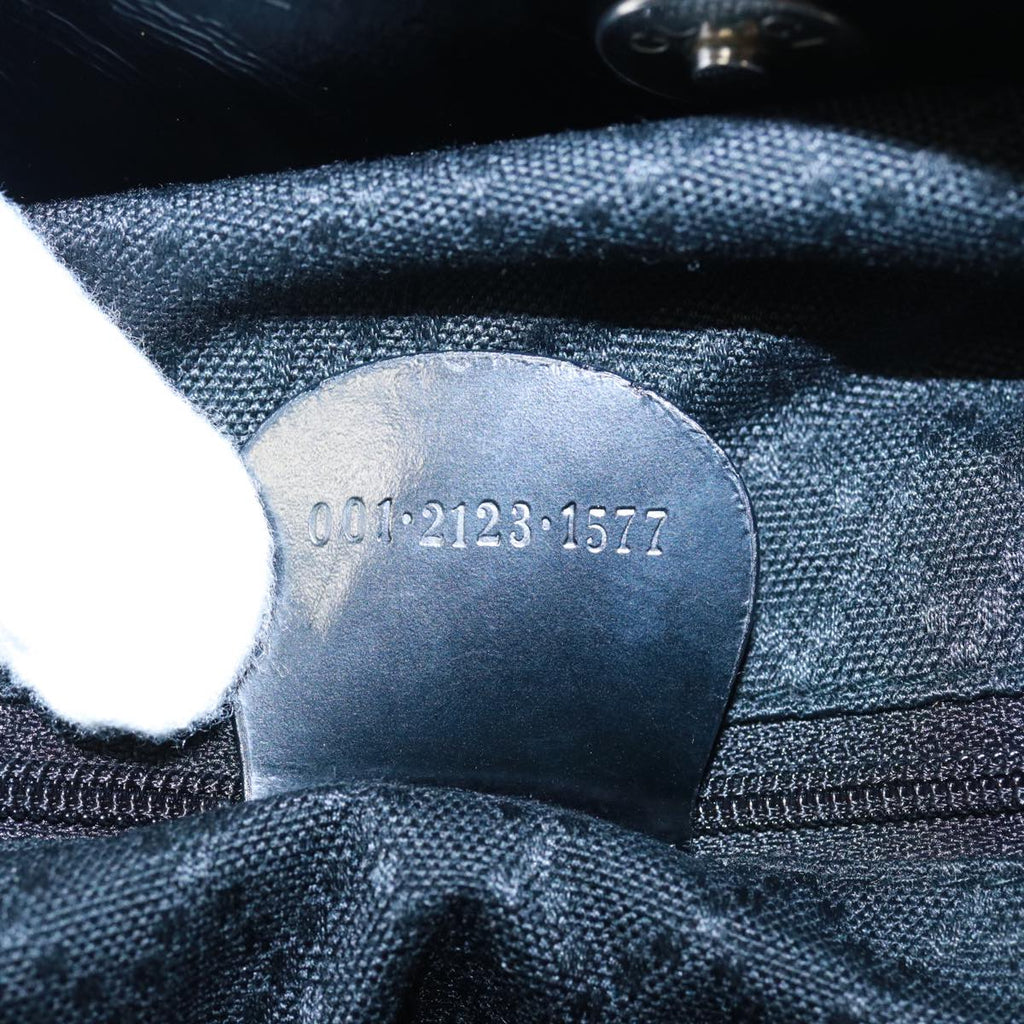 GUCCI Bamboo Shoulder Bag Nylon Black 001 2123 1577 ep4491