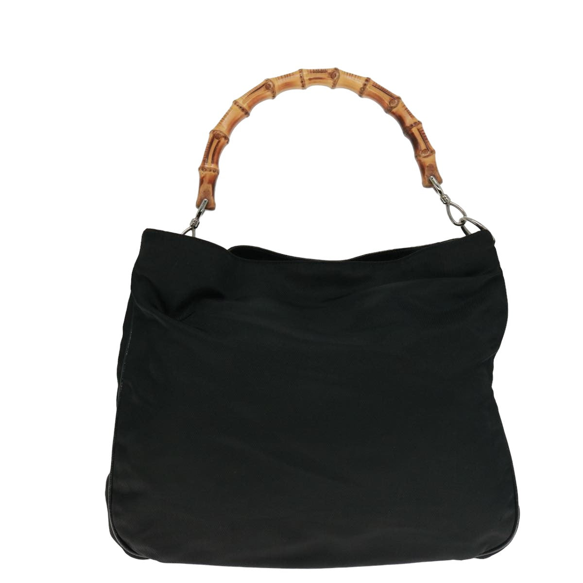 GUCCI Bamboo Shoulder Bag Nylon Black 001 2123 1577 ep4491