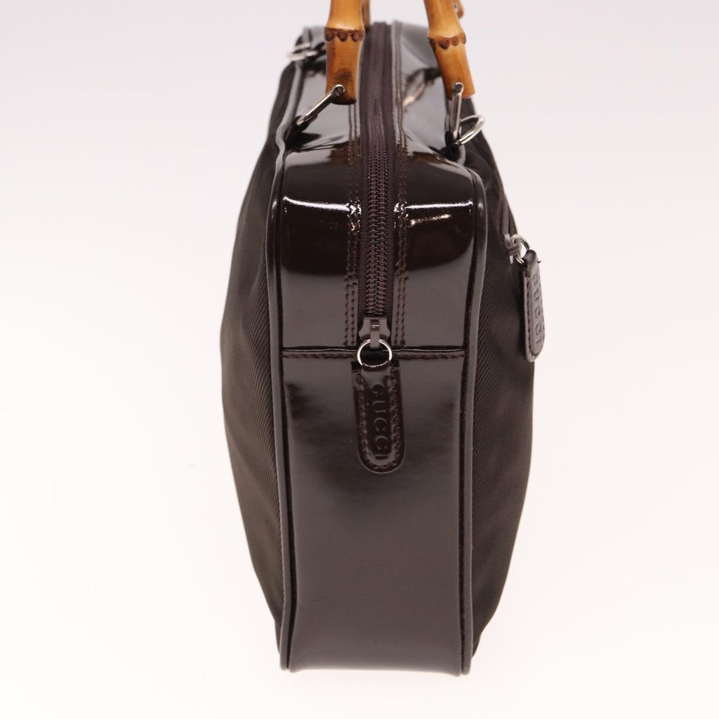 GUCCI Bamboo Hand Bag Canvas Black ep4495