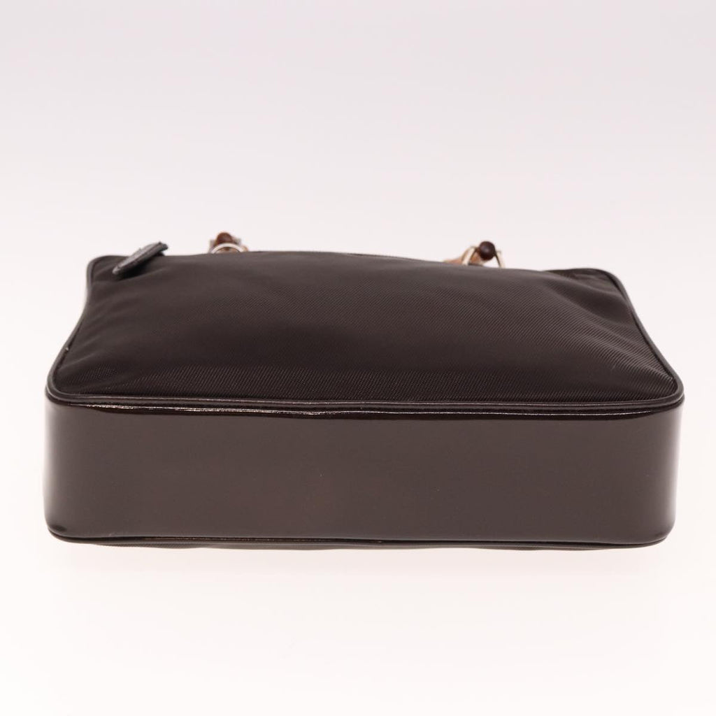 GUCCI Bamboo Hand Bag Canvas Black ep4495