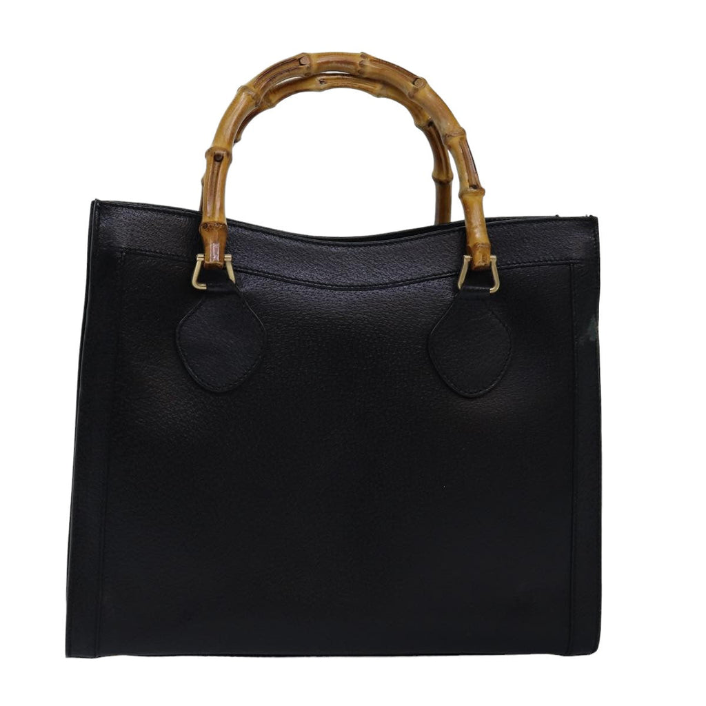 GUCCI Bamboo Tote Bag Leather Black 002 2123 0260 ep4496