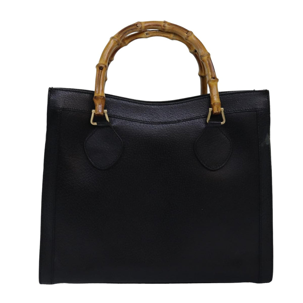 GUCCI Bamboo Tote Bag Leather Black 002 2123 0260 ep4496