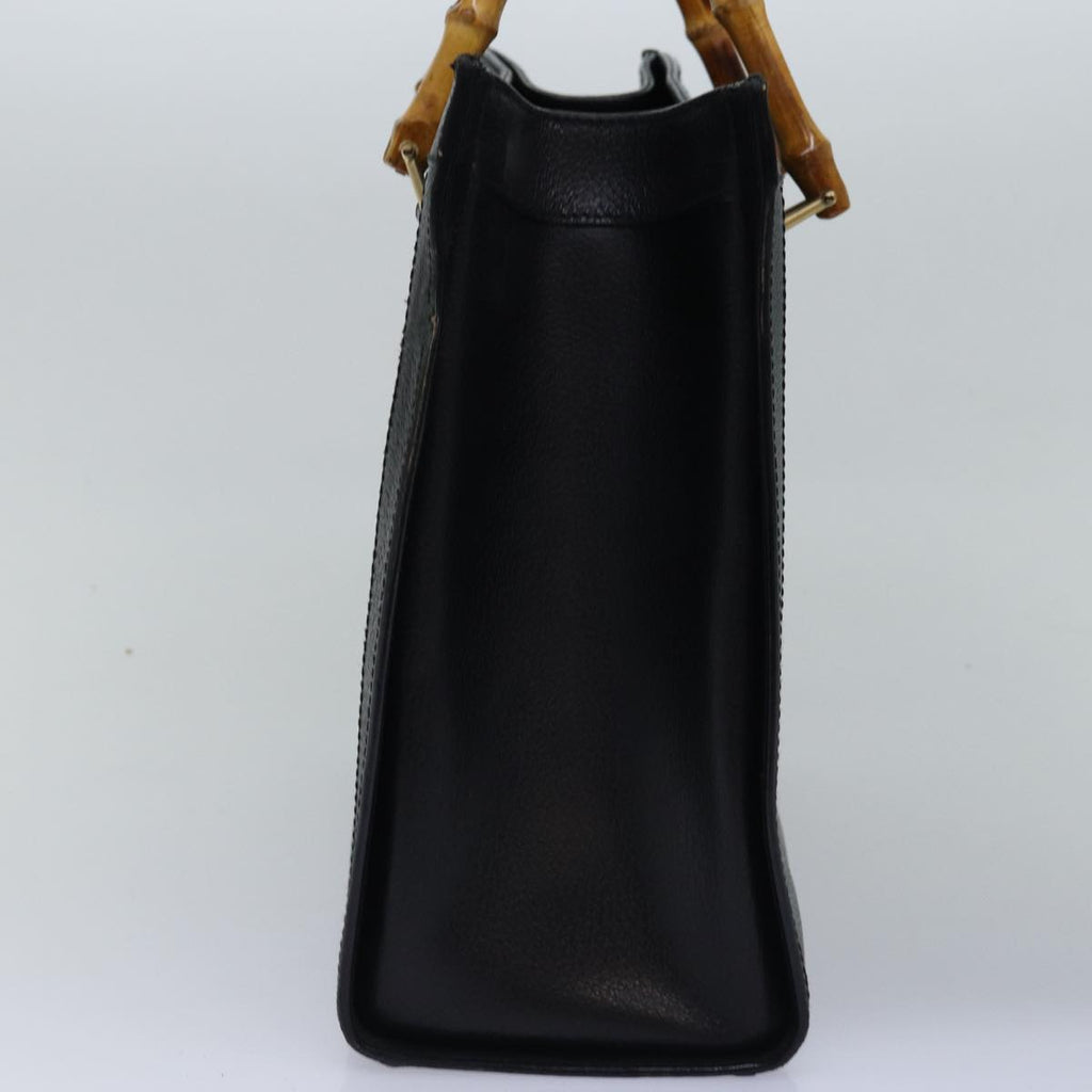 GUCCI Bamboo Tote Bag Leather Black 002 2123 0260 ep4496