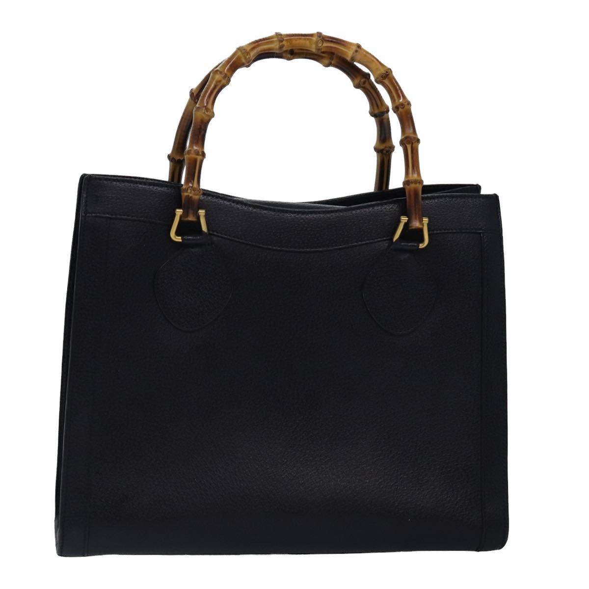 GUCCI Bamboo Hand Bag Leather Black 002 0260 2615 ep4498