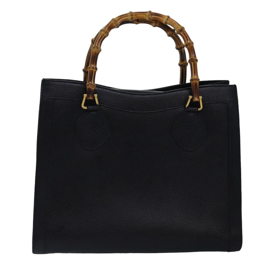 GUCCI Bamboo Hand Bag Leather Black 002 0260 2615 ep4498