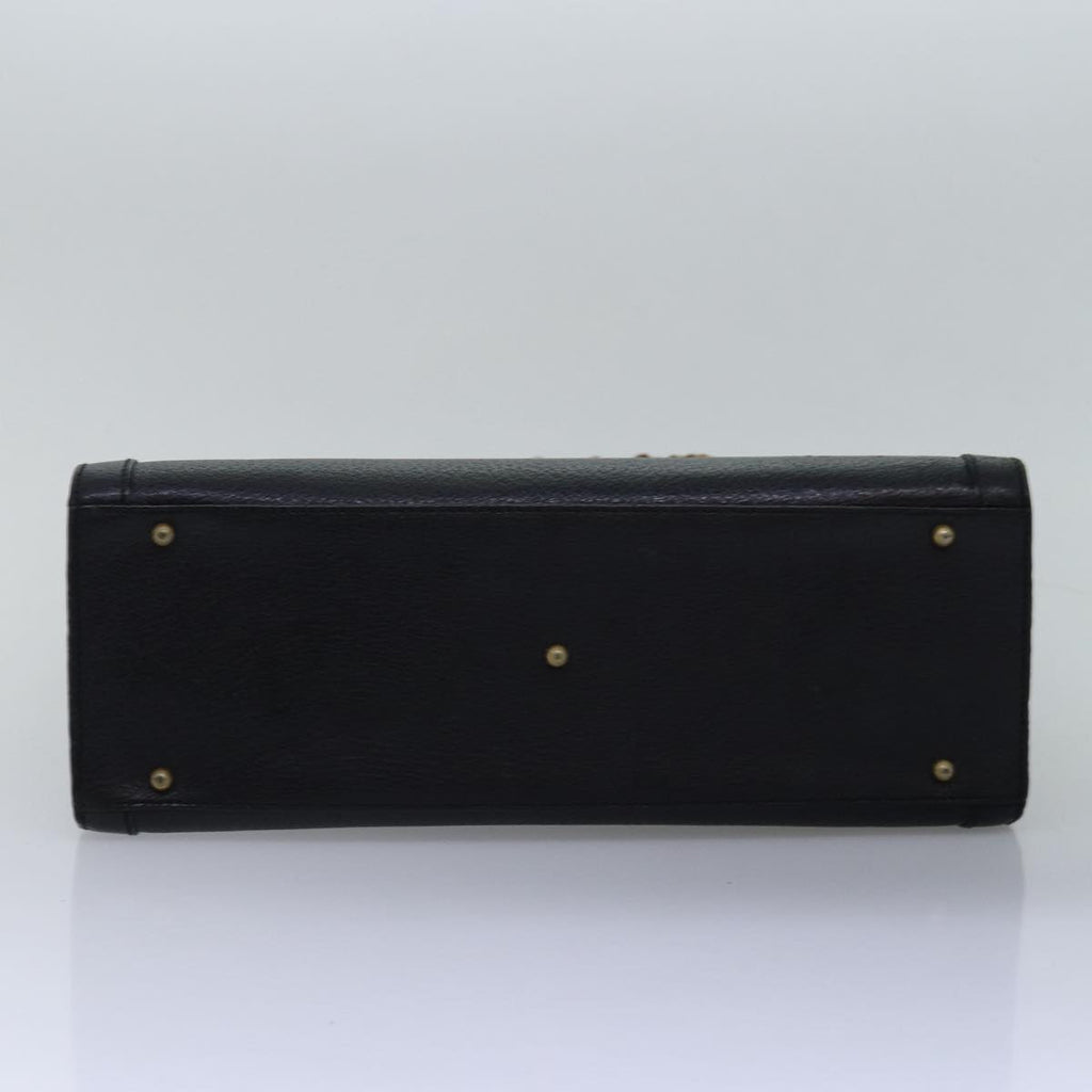 GUCCI Bamboo Hand Bag Leather Black 002 0260 2615 ep4498