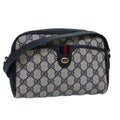GUCCI GG Supreme Sherry Line Shoulder Bag PVC Navy Red 116 02 089 ep4504