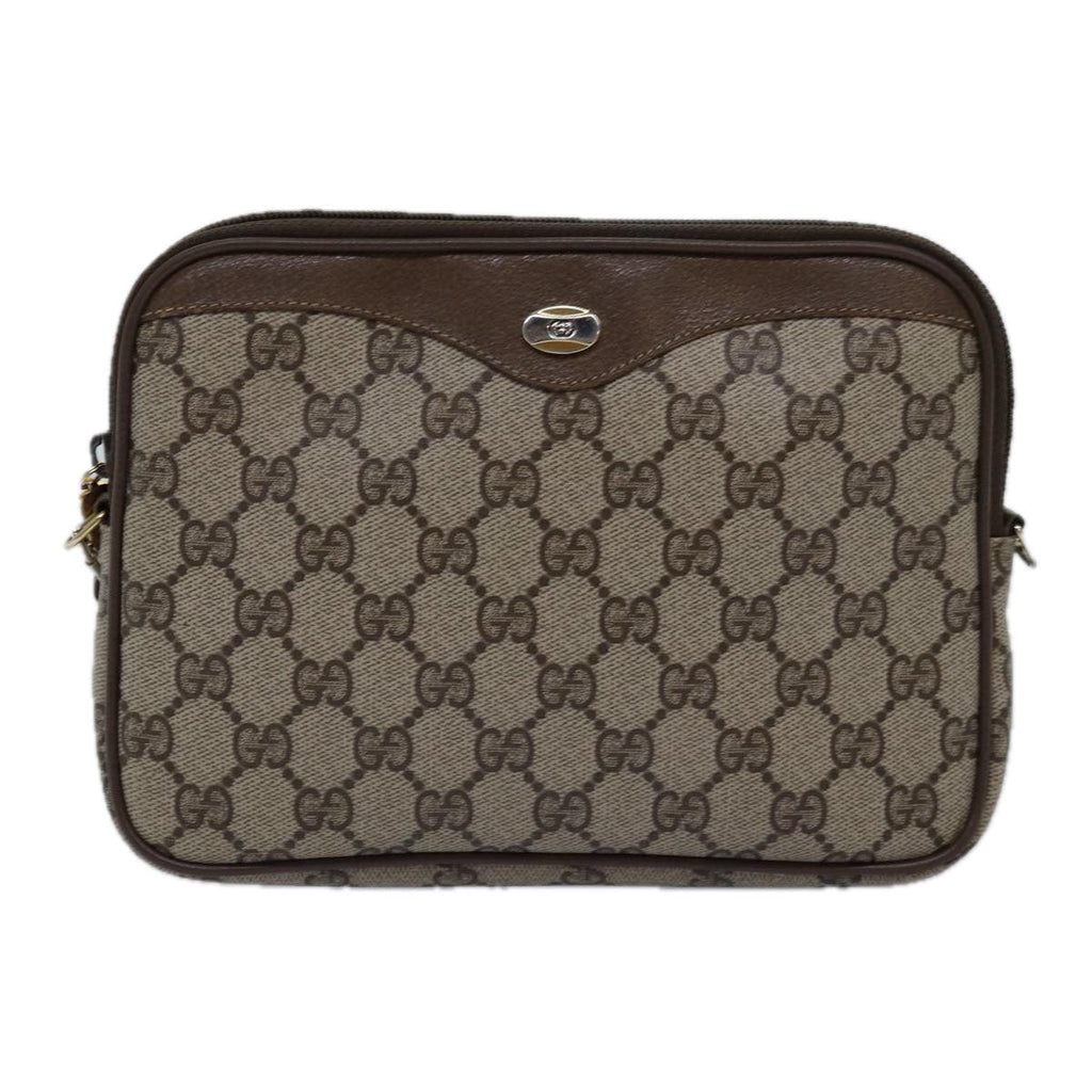 GUCCI GG Supreme Shoulder Bag PVC Beige 97 02 068 ep4507